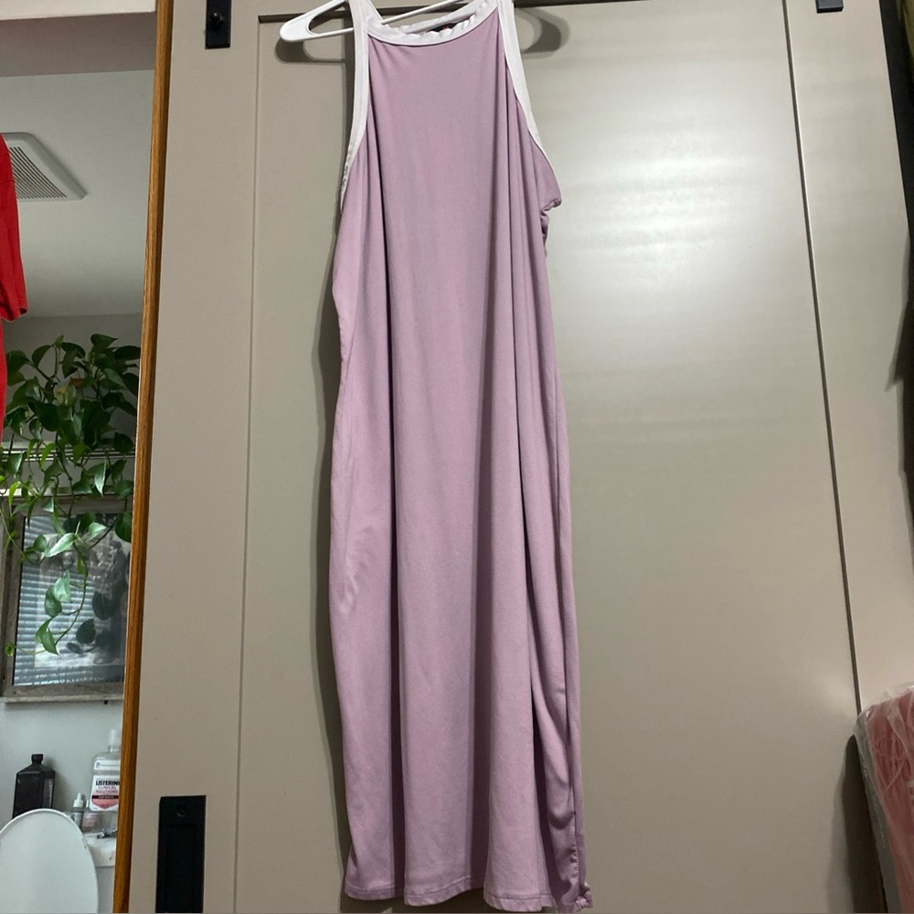 Absolutely Lavender Dress with White Accents